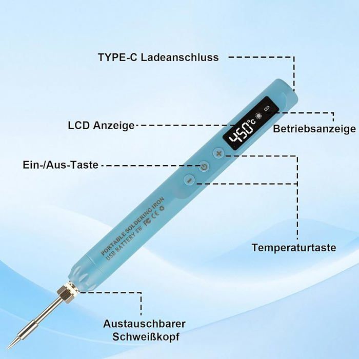FERM FER À Souder Sans Fil 4 Volt 1.5 Ah 4V Câble De Chargement USB EUR 25,20 - FR