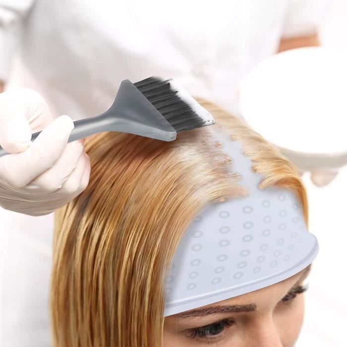Kit De 6 Bonnets à Mèches Pour Coiffure - Outil Coloration Cheveux, Couleur Bleu Ciel