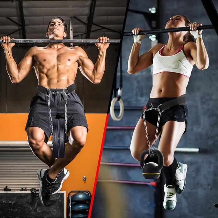 87 Cm*17 Cm, Ceinture De Leste Musculation Avec Chaîne, Avec