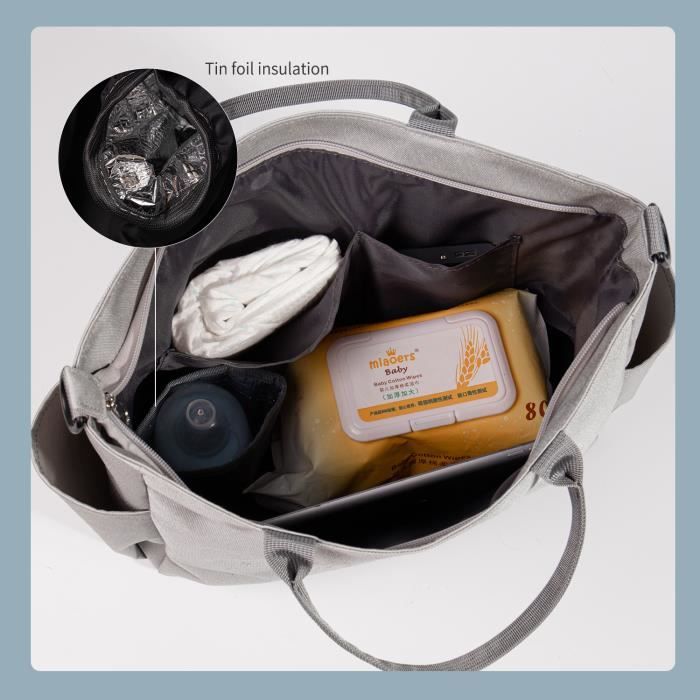 GRIS Sac Pour Maman Poussette Pour Bebe Petit Sac A Main De Sortie Leger Sac A Epaule Diagonal Sac A Co Cdiscount Puericulture Eveil bebe