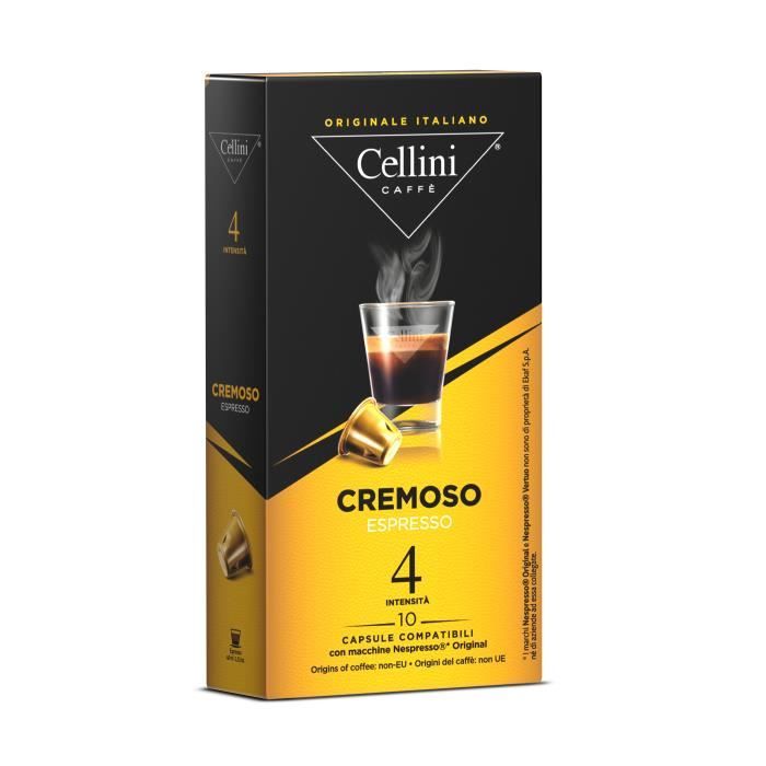 CELLINI 100 Capsules de café compatibles Nespresso - Mélange Cremoso -  Cdiscount Au quotidien