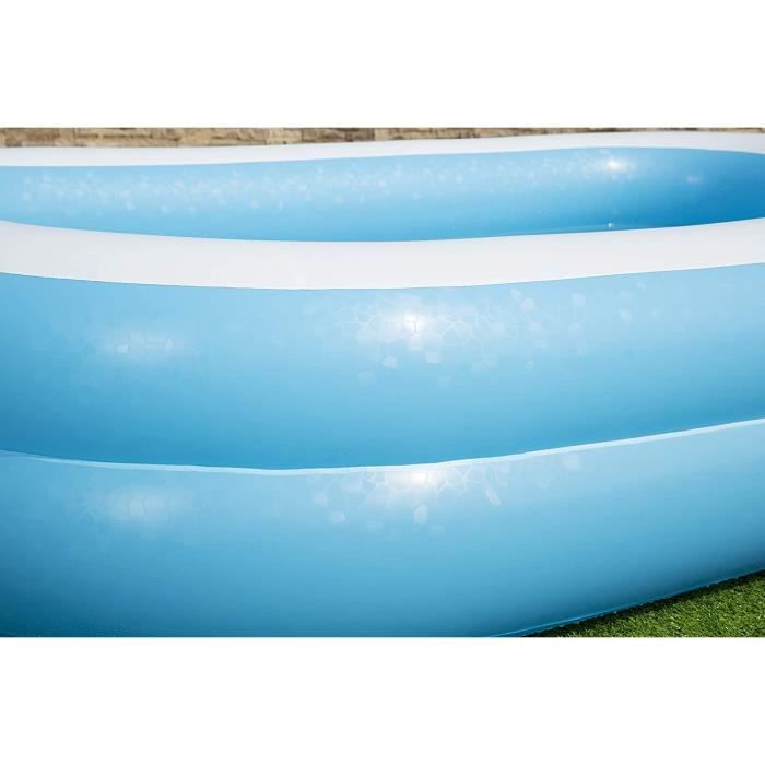 Piscine Gonflable Aquastic Rectangulaire 262 X 170 X 50 Cm – 778 L, Parois Souples, Rustine Incluse, Pour Jardin, Dès 6 Ans