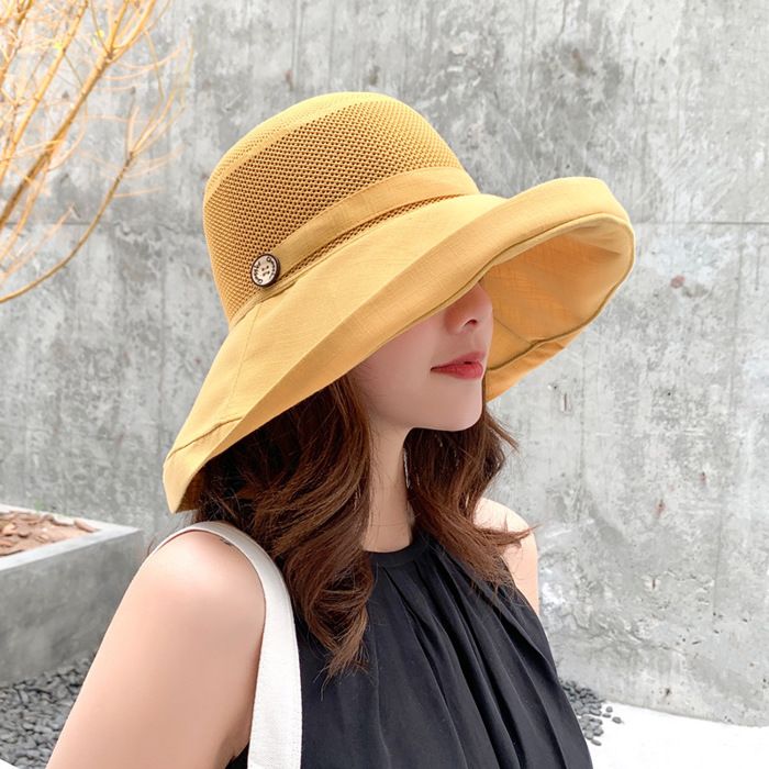 Chapeau De Soleil Femme à Large Bord En Maille - Style Bohème Pour été, Plage, Mariage - Couleur Selon Image