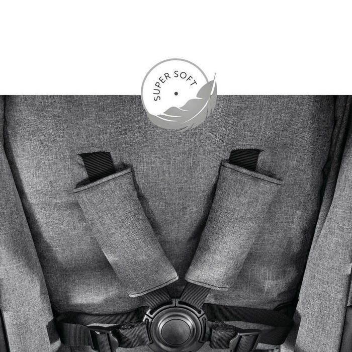 Poussette jumelle Hauck Atlantic Twin Melange Gris 4 roues Legere Cdiscount Puericulture Eveil bebe
