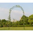 Arche de jardin métallique pour plantes grimpantes - Arceau rosiers grimpants -  Résistant aux intempéries-3