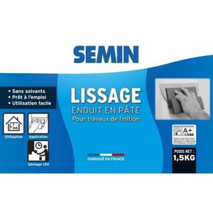 Enduit De Lissage En Pâte Prêt à L'emploi 1,5kg - Pour Murs Et Plafonds Intérieurs - Blanc