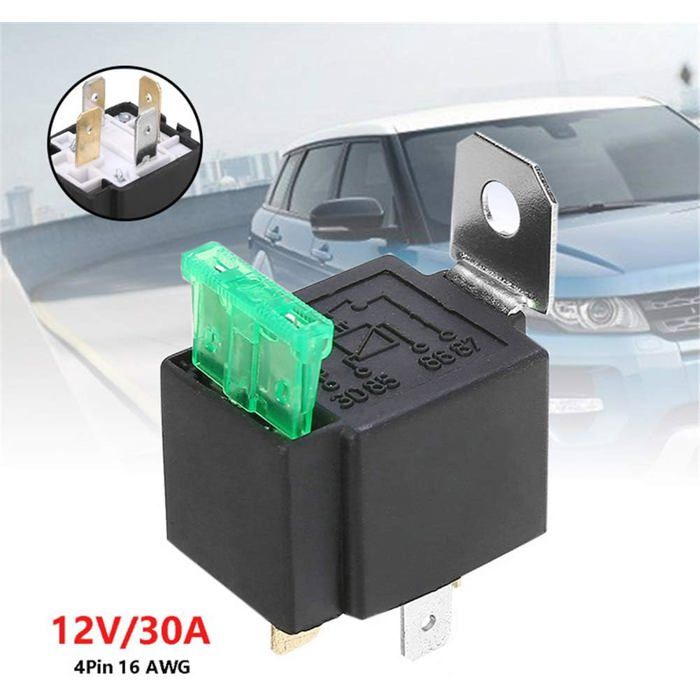 Gebildet Relais 12V 40A Avec Faisceau Câble 12AWG - Lot De 2 Pour Voiture Moto Camion Bateau