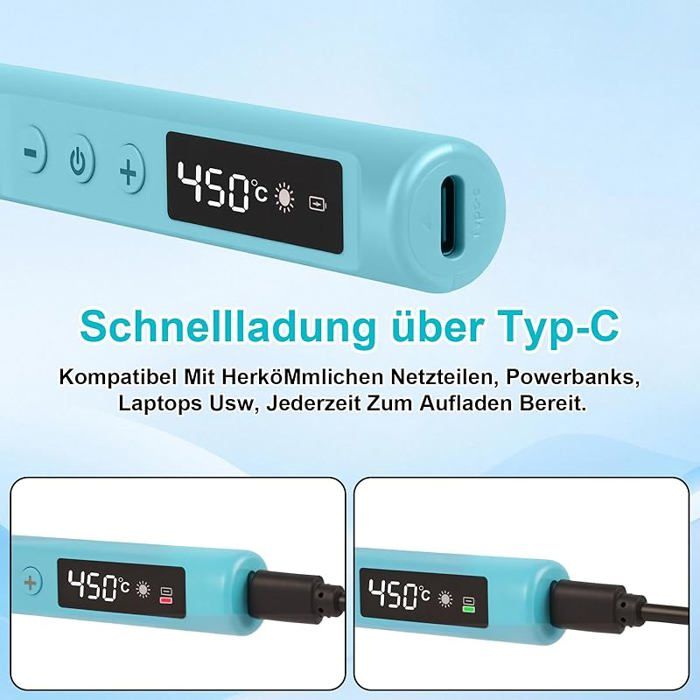 HS-02 Kit de fer à souder électrique intelligent PD 100 W Température constante Écran couleur HD 0,96