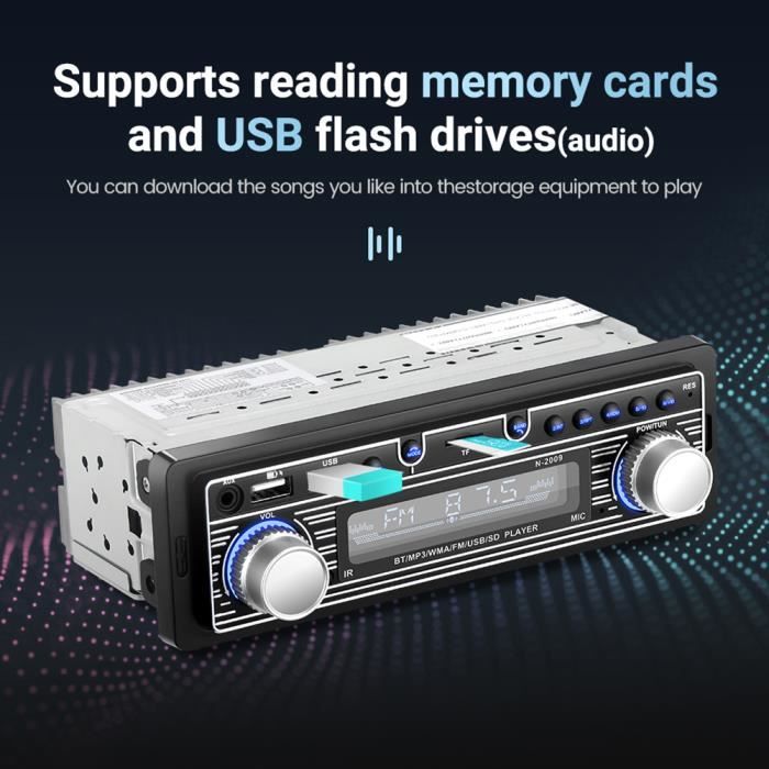 Radio pour voiture, Avec mini Ecran vidéo /Caméra de recule, AUX ,FM Radio  , Bluetooth , Support USB et carte mémoire - Meshago Niger