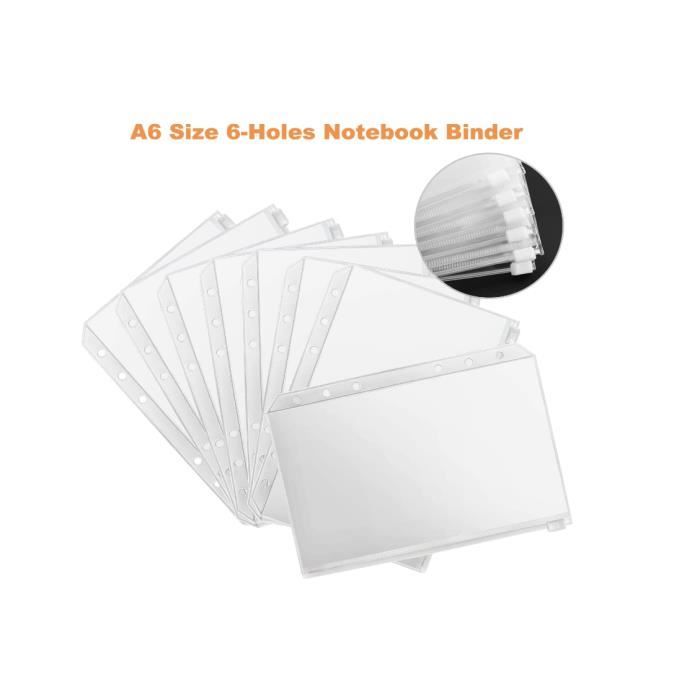 Lot De 24 Pochettes Classeur A6 En PVC Transparent - Imperméables, 6 Trou S - Pour Photos, Cartes, Factures - 8
