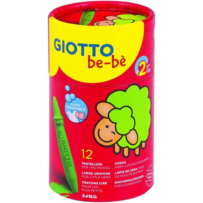 Gros crayons de cire pour enfant bébé 12 couleurs
