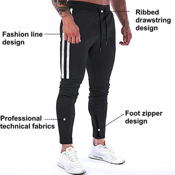 Pantalon De Jogging Noir Droit 40-42