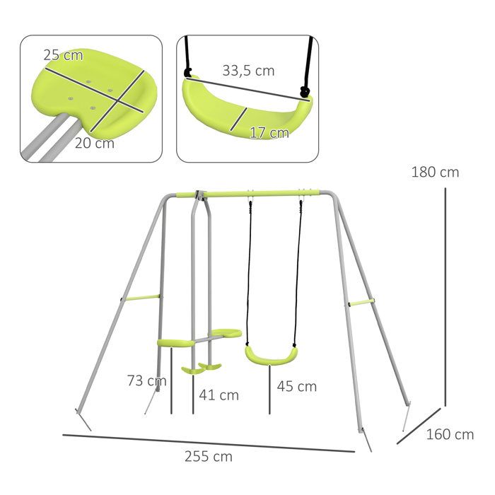 Outsunny Balançoire portique pour Enfants de 6 à 36 Mois capacité de Charge de 25 Kg en Acier avec Pieds antidérapants extérieur et intérieur Hauteur 122 cm Orange Outsunny Balançoire portique pour Enfants de 6 à 36 Mois capacité de Charge de 25 Kg en Acier avec Pieds antidérapants extérieur et intérieur Hauteur 122 cm Orange
