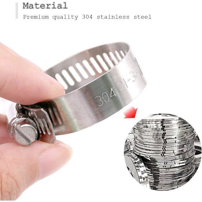 Colliers De Serrage Double 50 Mm - Lot De 12 Avec Vis Et Chevilles - Pour Fixation Tuyaux Mur/sol