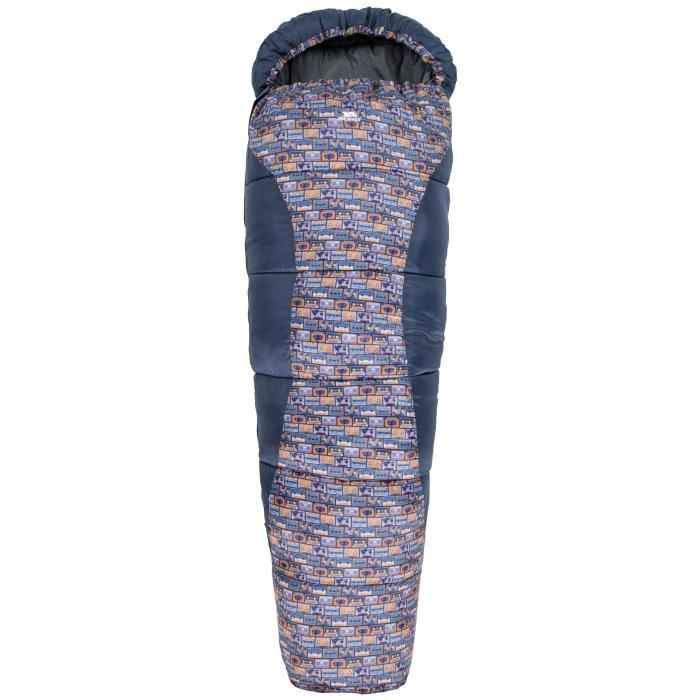 TRESPASS Sac de couchage Bunka - Enfant - Marine Retro Tape
