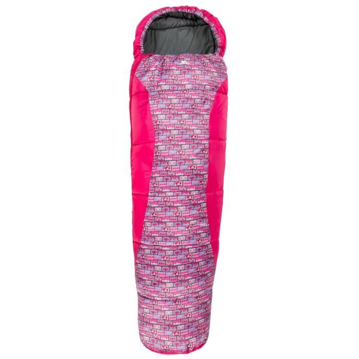 TRESPASS Sac de couchage Bunka - Enfant - Magenta Retro Tape