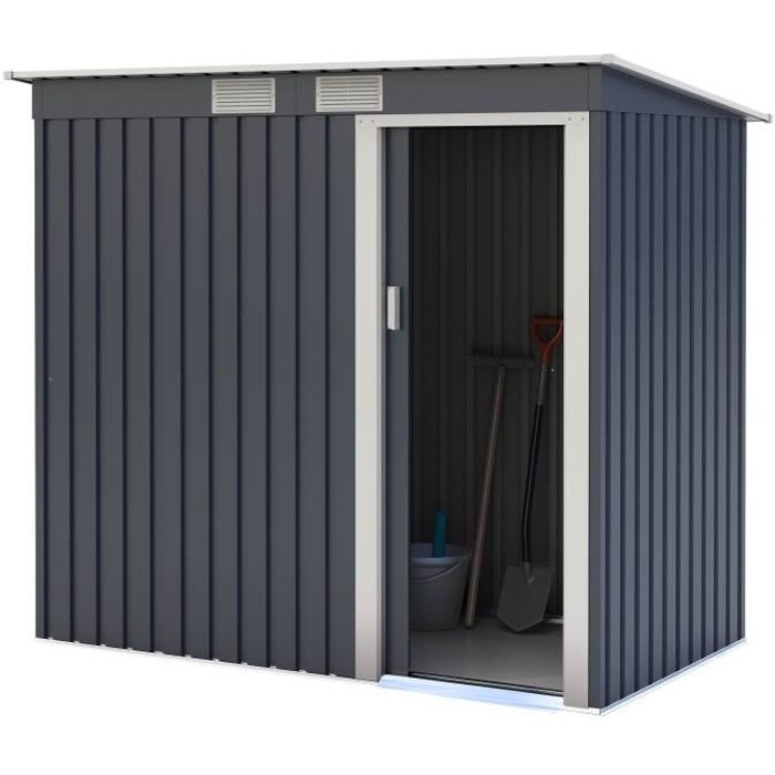 abri de jardin acier 2 43 m2 avec kit d ancrage inclus cdiscount jardin
