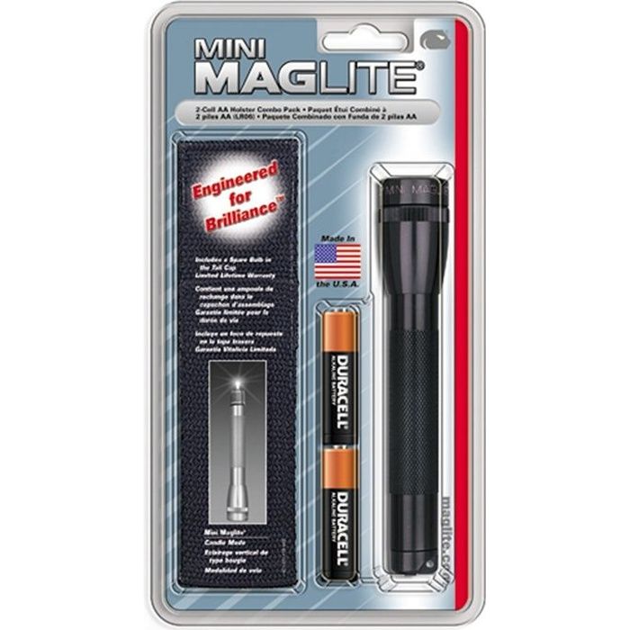 Torche MAG-LITE Mini Maglite AA, noire, piles incluses - Equipement d