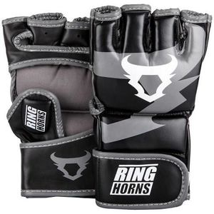 SKL Gants de Boxe Poin/çonnage Gants Formation Mitaines 10 oz Sparring Gants de Boxe Adultes Hommes Femmes PU Cuir Noir Blanc