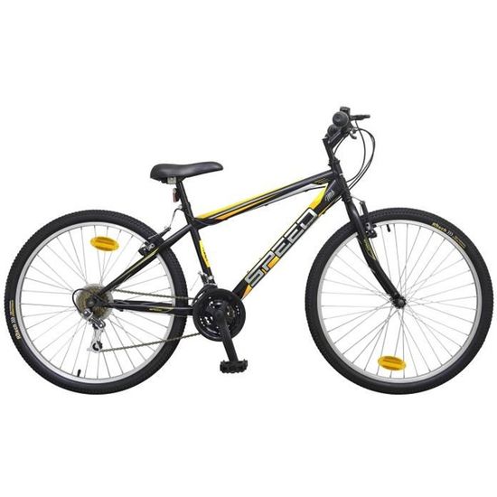 TOIMSA Velo 26 cadre acier Homme 18 vitesses Freins Vbrake Noir Cdiscount Sport