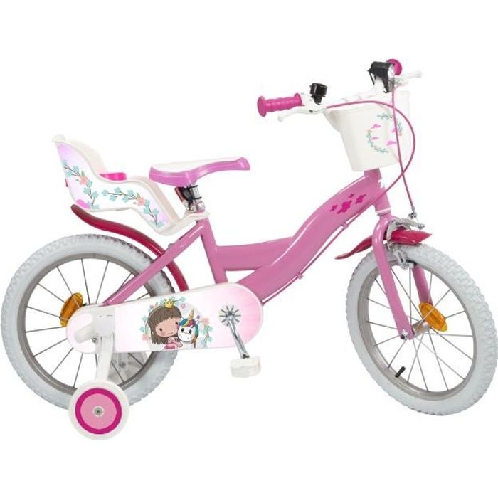 Velo Enfant 4 Ans - vélo Fille 14 Pouces a Roulette pour 3 a 5 Ans - Petite  Princesse en Blanc - Cdiscount Sport