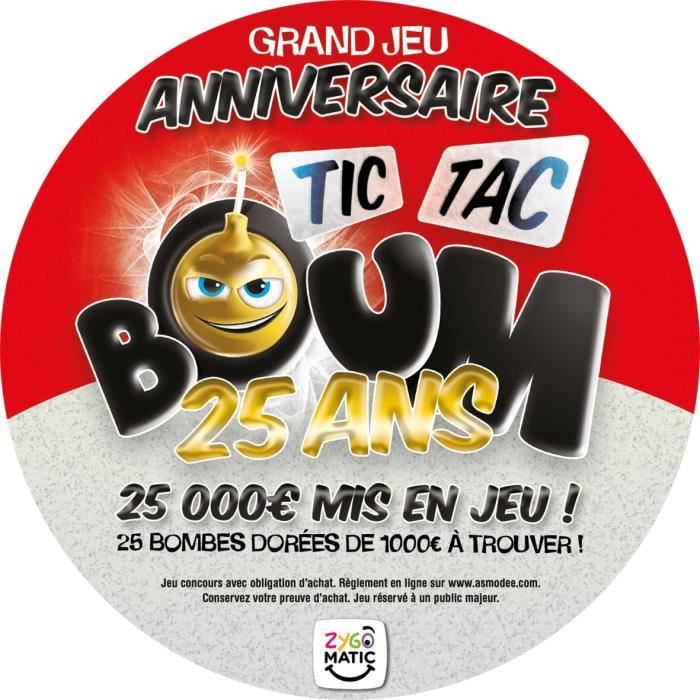 Bizak Tic Tac Boum – Jeu De Société Éducatif Et Amusant – Dès 8 Ans, 2 à 12 Joueurs, Chronomètre Bombe Aléatoire
