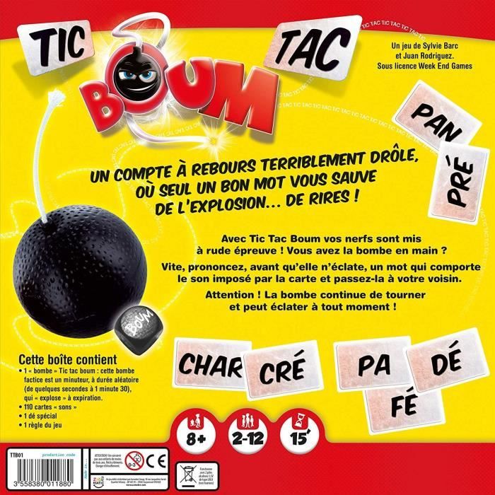 Zygomatic | Tic Tac Boum : Junior | Jeu de société | À partir de 5 ans | 2 à 12 joueurs | 15 minutes Zygomatic | Tic Tac Boum : Junior | Jeu de société | À partir de 5 ans | 2 à 12 joueurs | 15 minutes