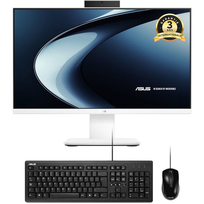 ASUS PC Tout-en-Un  AiO 23 V440  Win 11 - 23.8 FHD - Intel Core 7 240H - RAM 32Go - 1To SSD + Clavier & Souris