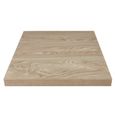 Plateau de table carré Bolero - Effet bois clair - 60cm - Panneau de particules mélaminé-0