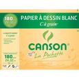 CANSON Pochette papier dessin C à grain - 24 x 32 cm - 180g - 12 feuilles - Blanc-0