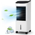 GIANTEX Climatiseur Mobile 4 en 1, 3 Modes+ 3 Vitesses,Ventilateur Télécommandé 65W,Réservoir Eau 7L, Minuterie 7,5H,Affichage LED