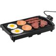 Plaque chauffante électrique, grande grille antiadhésive d'intérieur pour crêpes, œufs, steaks, grille de contrôle à 5 niveaux-0