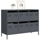 vidaXL Buffet anthracite 101,5x39x73,5 cm acier laminé à froid, meuble de rangement, meuble de rangement de cuisine, meuble 851264