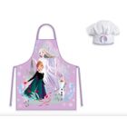 MGS33 Ensemble de tablier - Ana et Elsa - 2 pièces - 100% polyester - Pour enfants 3-8 ans - Rose