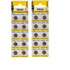 VINNIC 20 Piles Ag10 LR54 LR1130 SR1130 W 389 G10