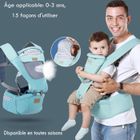 BIGILANTUH Front Premium Hipseat Porte-bébé Baby Carrier,Multifonctionnel, Ergonomique,100% Coton, Boucle Rotative à Papillon, 6 positions de