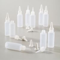 Lot de 10 grands Flacons Applicateur plastique souple et embout conique pour Gutta/Peinture, 50 ml - Unique