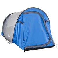 Tente de camping pop-up 2 per 220x108x110cm Bleu