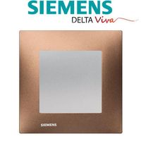 Siemens - Va et Vient Silver Delta Viva + Plaque Métal Marron