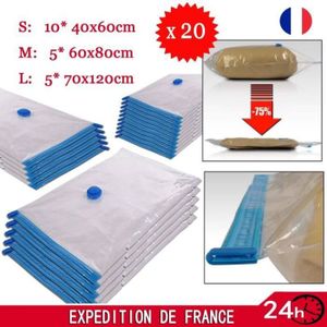 20 Pochettes De Voyage Transparentes Zip - Étanches - 2 Tailles (20x28 Cm Et 28x40 Cm) - Rangement Facile