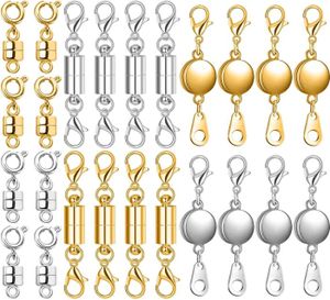 Lot De 7 Fermoirs Magnétiques Pour Collier, Plaqué Or Sur Argent 925, Type Pince