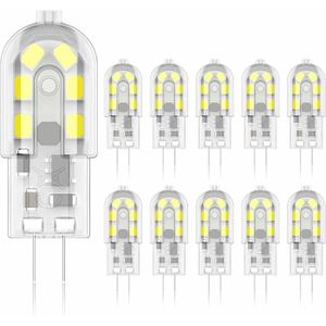 Lot De 12 Ampoules LED G4 - 2W (équivalent 20W Halogène) - Blanc Chaud 3000K - 200 Lumens - Dimable