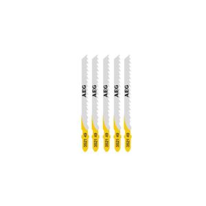 Pack de 5 lames scie sauteuse AEG 75mm bois - métal - plastiques T101D