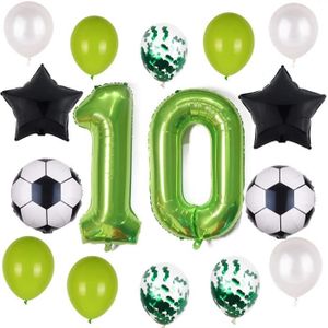 BALLON DÉCORATIF  Lot de ballons de football pour 10e anniversaire 1