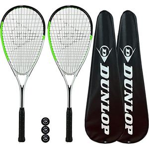 HOUSSE SQUASH dunlop hyper lite max lot de 2 raquettes de squash avec housses de protection complètes et 3 balles de squash