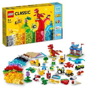 ASSEMBLAGE CONSTRUCTION LEGO® Classic 11020 Construire Ensemble, Boîte de Briques pour Créer un Château, Train, etc