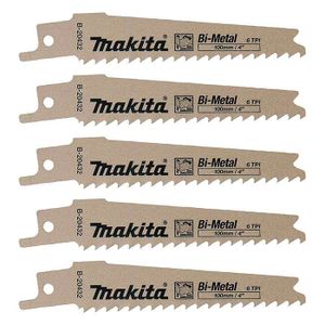 Makita Lot De 5 Lames De Scie Sabre - Bois - 300 Mm - P-05016