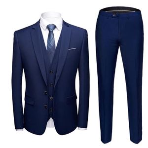 COSTUME - TAILLEUR Ensemble de Vêtements homme bleu fonce 3 pièces (c