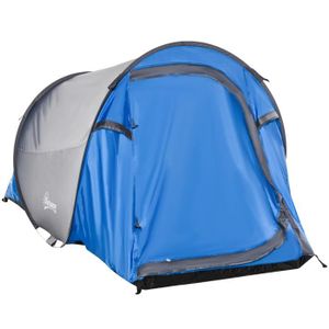 TENTE DE CAMPING Tente de camping pop-up 2 per 220x108x110cm Bleu