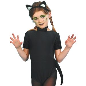 ACCESSOIRE DÉGUISEMENT Déguisement Chat Noir Enfant Halloween - Kit 3 Piè